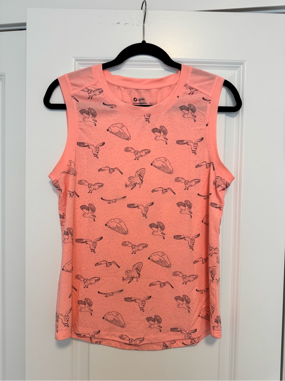 oiselle Pink Owl Print Tank Top